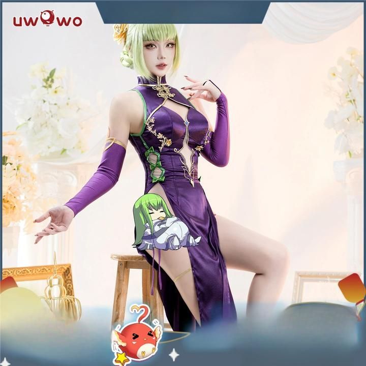 ♥ 悠窩窩 コスプレ 衣装 コードギアス C.C. 旗袍 meilu 51209