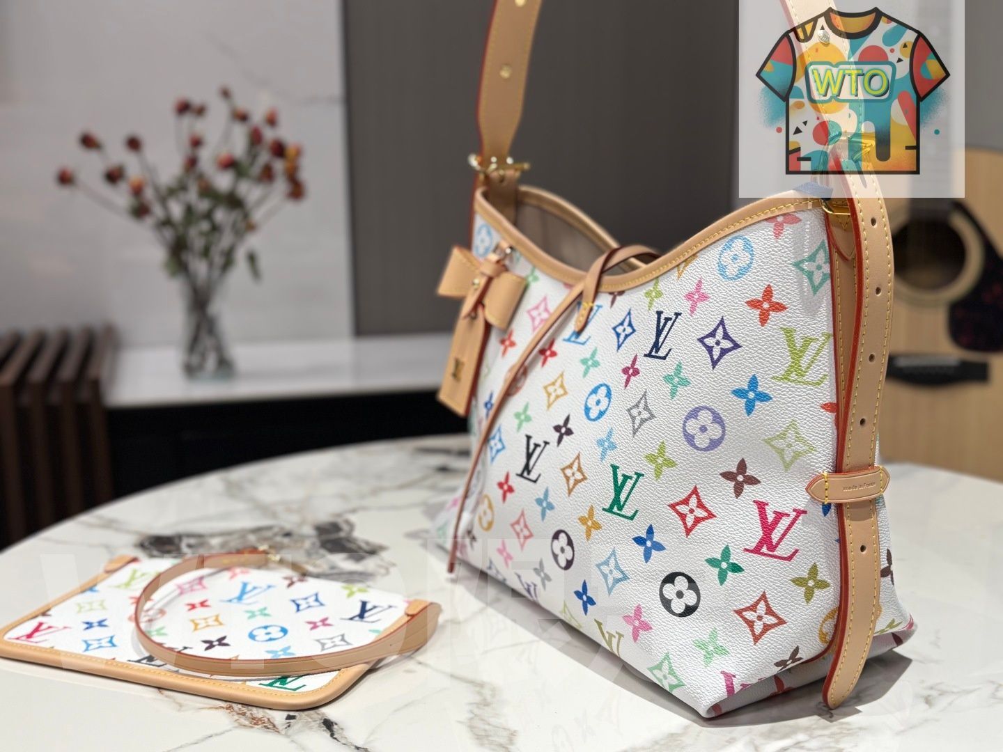 ⭐希少 良品⭐LOUIS VUITTON トリコロール 巾着 ショルダーバッグ FUNALIVE ショルダーバッグ ABETTOR ナイロンクロス軽量巾着型