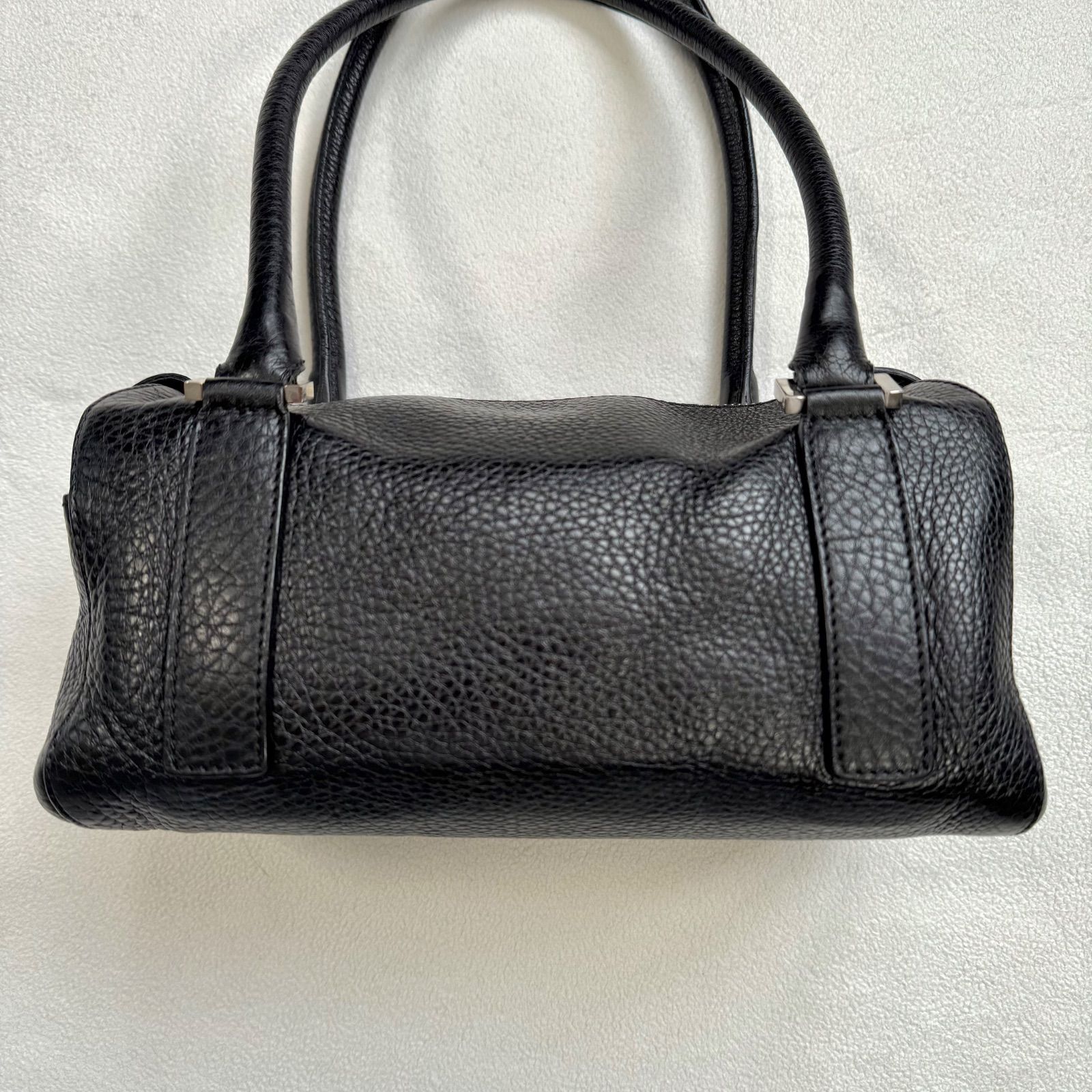 極美品✨ヒロフ ロングハンドル シボレザー 無地 ショルダー トート 