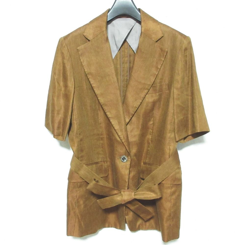 ソブ-Sov.-ビッグシルエットリネンダブルジャケット