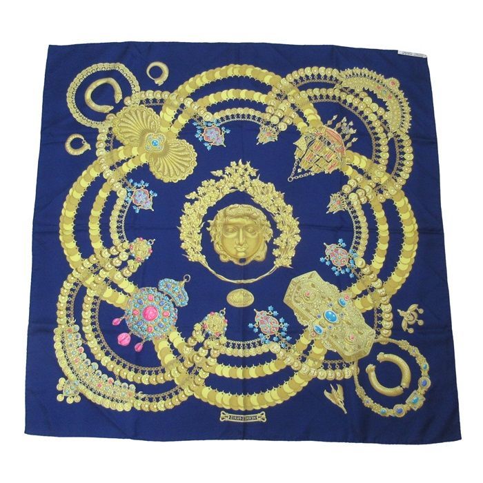HERMES エルメス カレ90 スカーフ KOSMIMA 『宇宙』シルク100
