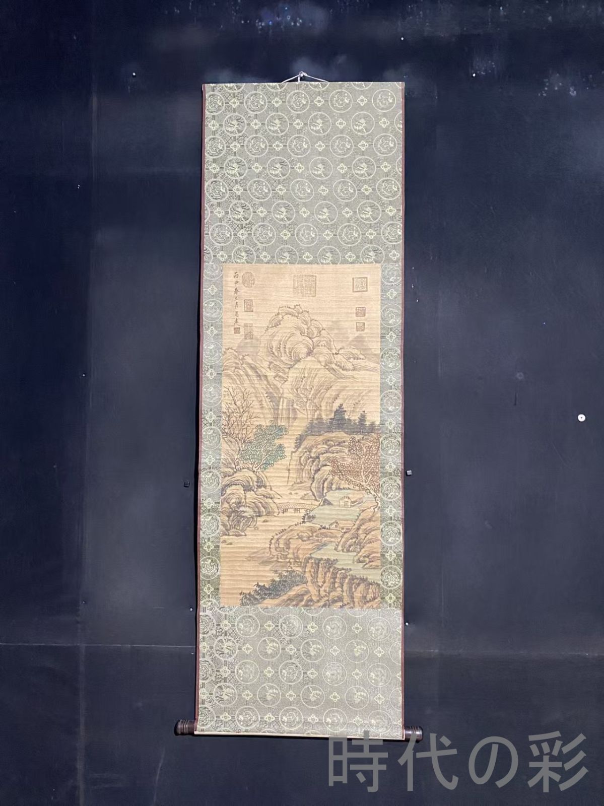 中国古美術・宋代・馬遠款・山水画・宣紙画・三尺中堂画・水墨画・肉筆