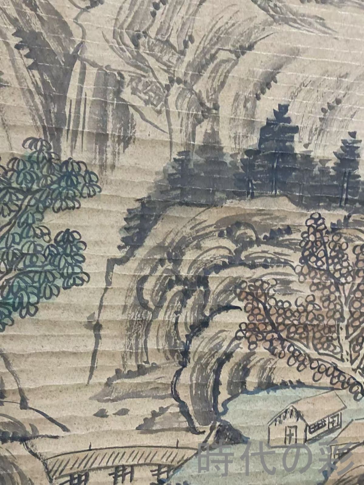 中国古美術・宋代・馬遠款・山水画・宣紙画・三尺中堂画・水墨画・肉筆