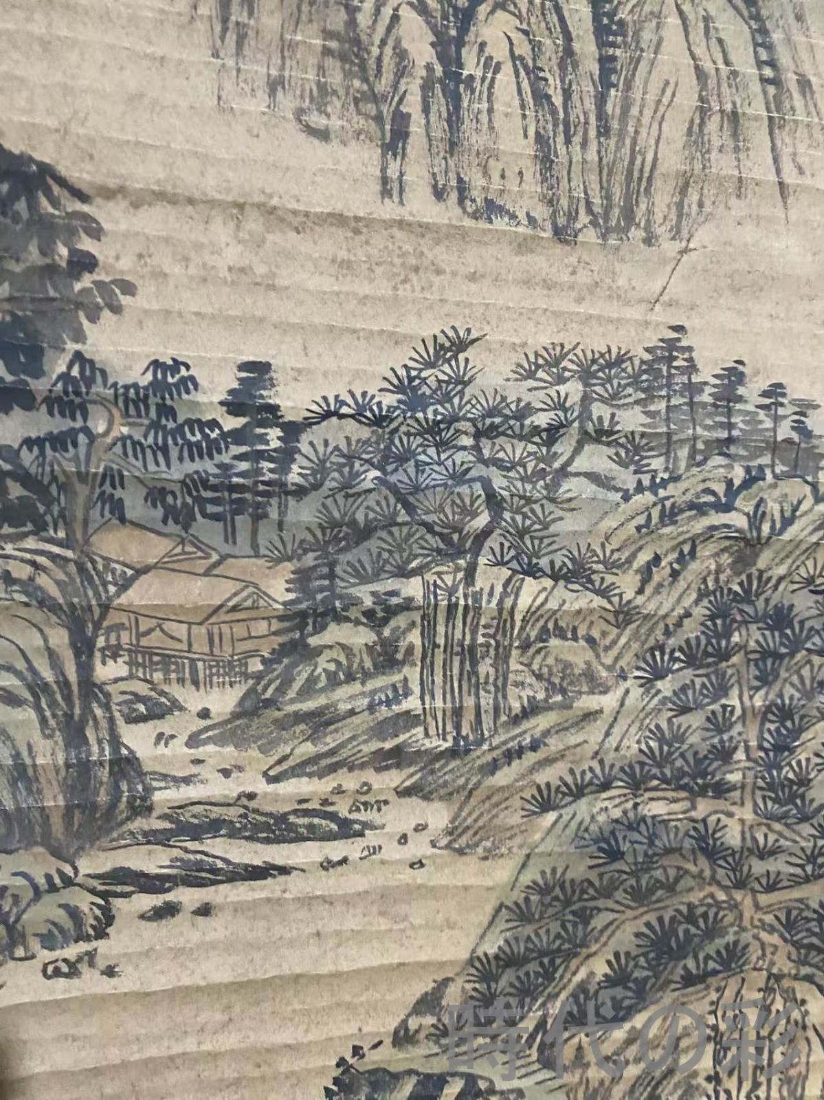 中国古美術・宋代・范寛款・山水画・宣紙画・三尺中堂画・水墨画・肉筆