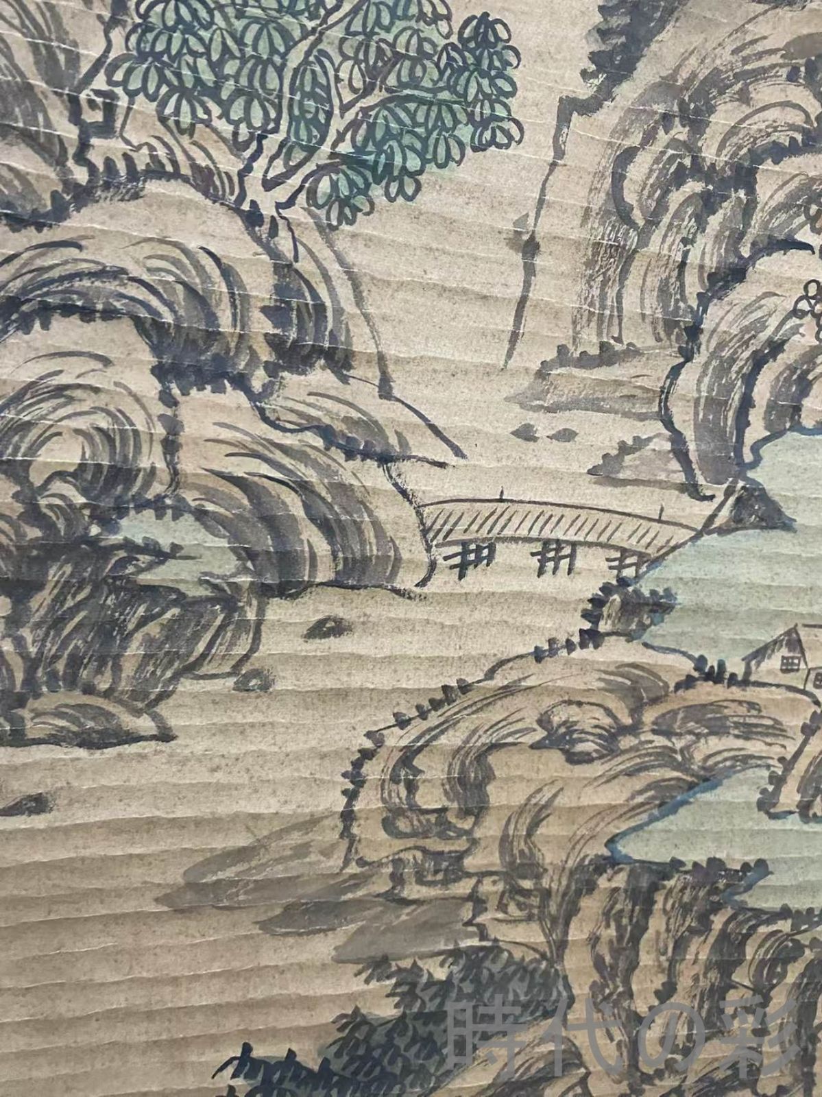 中国古美術・宋代・馬遠款・山水画・宣紙画・三尺中堂画・水墨画・肉筆