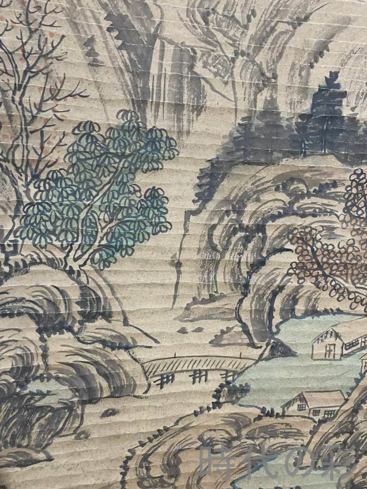 中国古美術・宋代・馬遠款・山水画・宣紙画・三尺中堂画・水墨画・肉筆