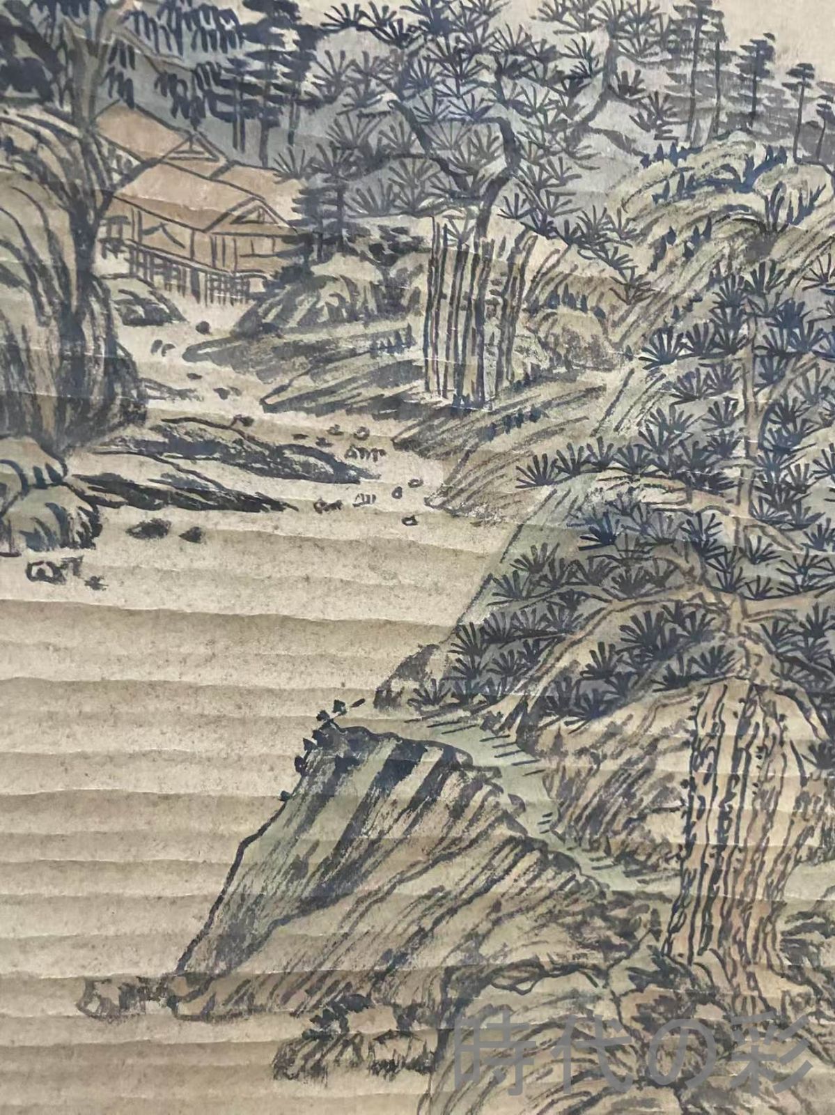 中国古美術・宋代・范寛款・山水画・宣紙画・三尺中堂画・水墨画・肉筆