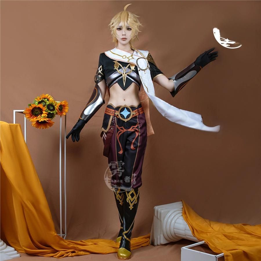 ♥ 霧都アニメ 原神 空 旅人 COS衣装 名誉騎士 コスプレ ゲーム二次元衣装 meilu 51209