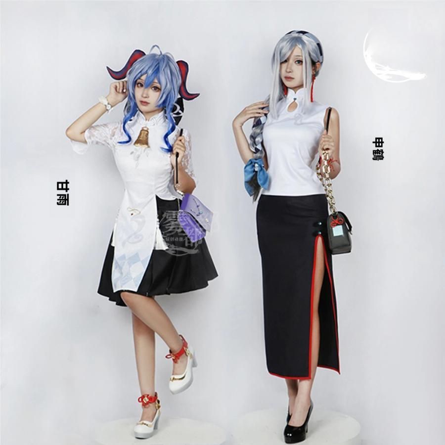 ♥ 霧都アニメ 原神 喜茶コラボ 甘雨＆申鶴 コスプレ衣装 meilu 51209