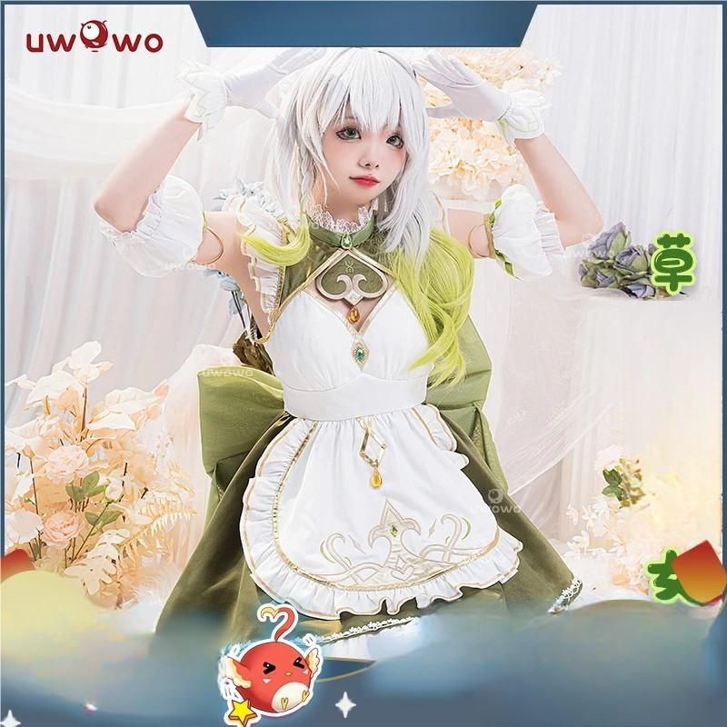 高品質 Uwowo悠窩窩 原神 ナヒーダ メイド コスプレ 衣装 meilu 51205