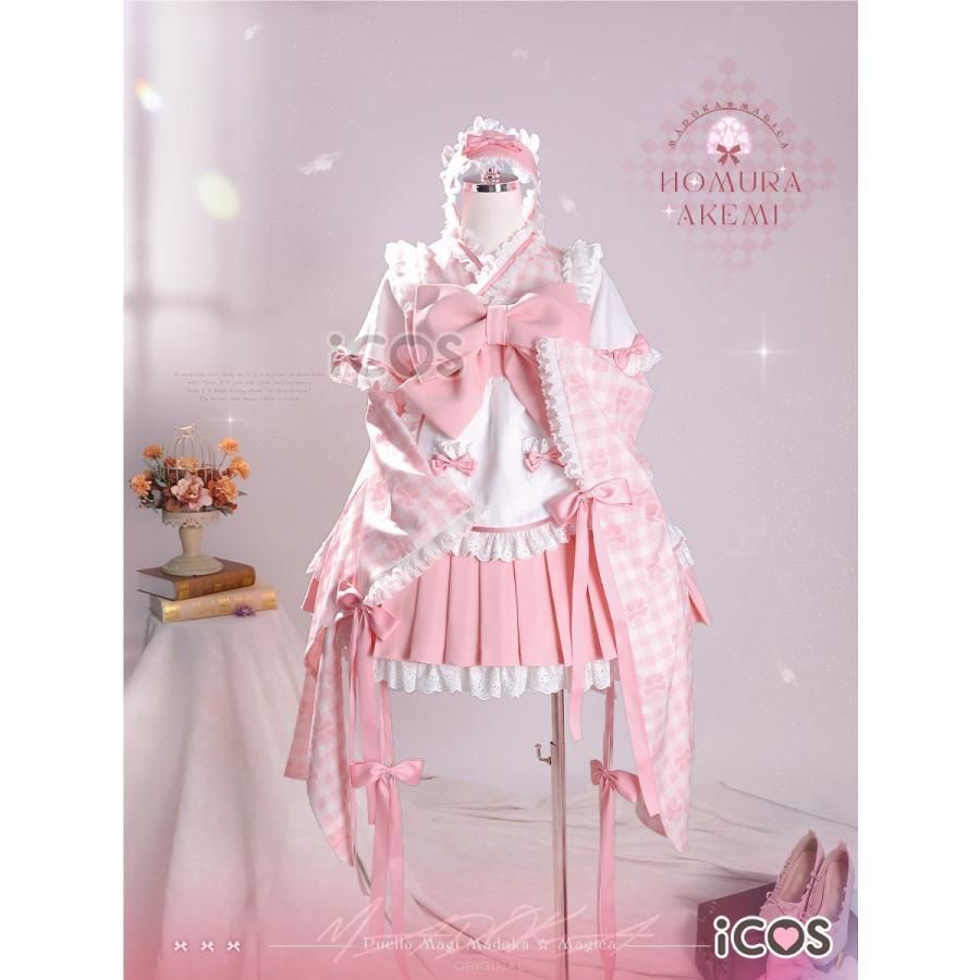 ICOS 魔法少女まどか マギカ 鹿目まどか 大正ロマン メイド服 コスプレ衣装 meilu 51209