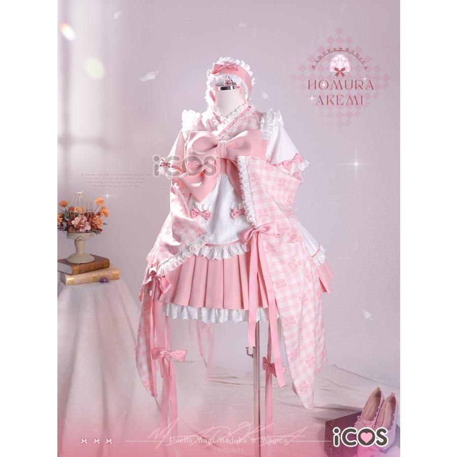 ICOS 魔法少女まどか マギカ 鹿目まどか 大正ロマン メイド服 コスプレ衣装 meilu 51209