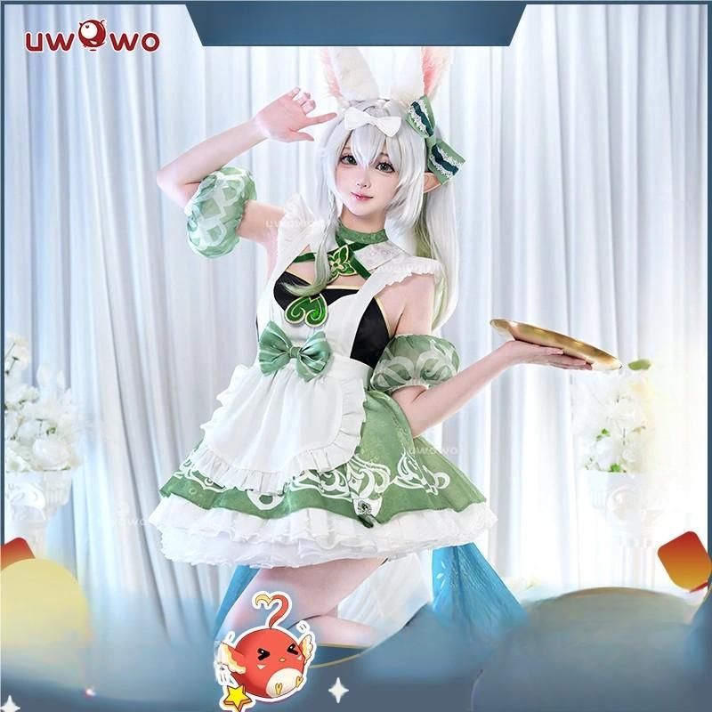 悠窩窩 原神 ナヒーダ バニーメイド コスプレ 衣装 meilu 51204