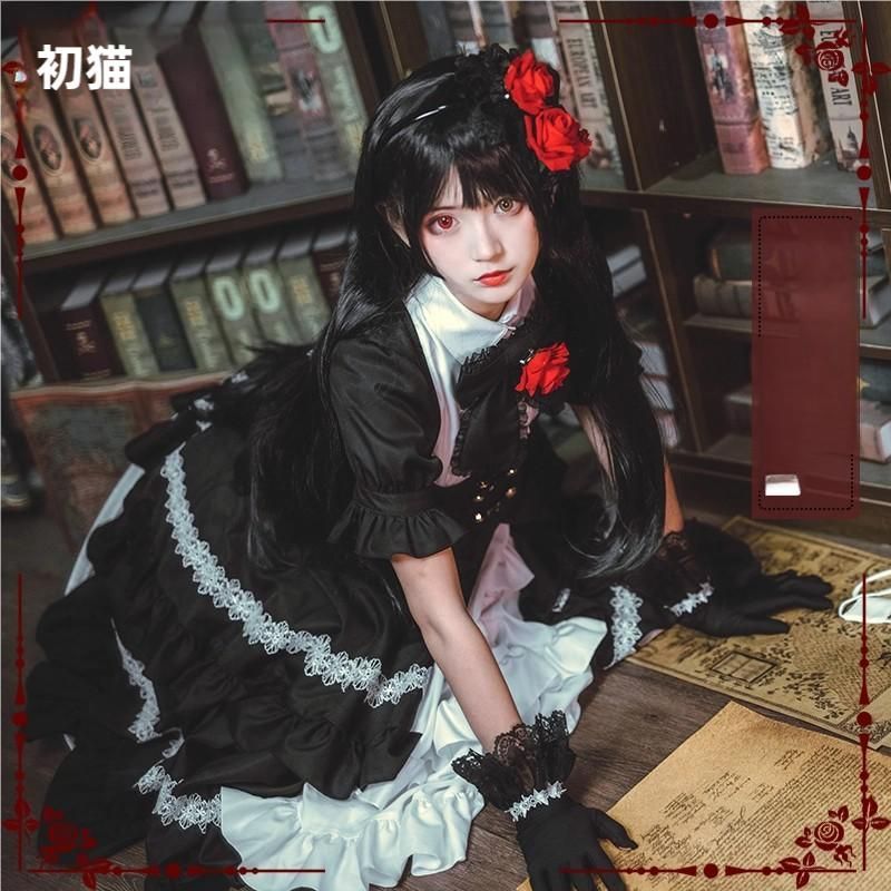 初獣猫 デート ア ライブ 時崎狂三 コスプレワンピース meilu 51210