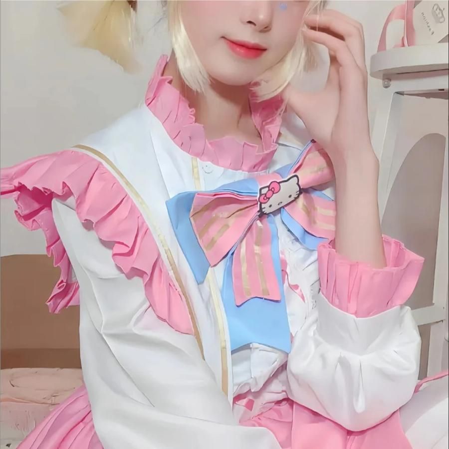 第五人格 サンリオ コラボ 園丁 コスプレ服 エマ ウッズ ジョセフ ポムポムプリン コスプレ 女性用 スカート meilu 51204