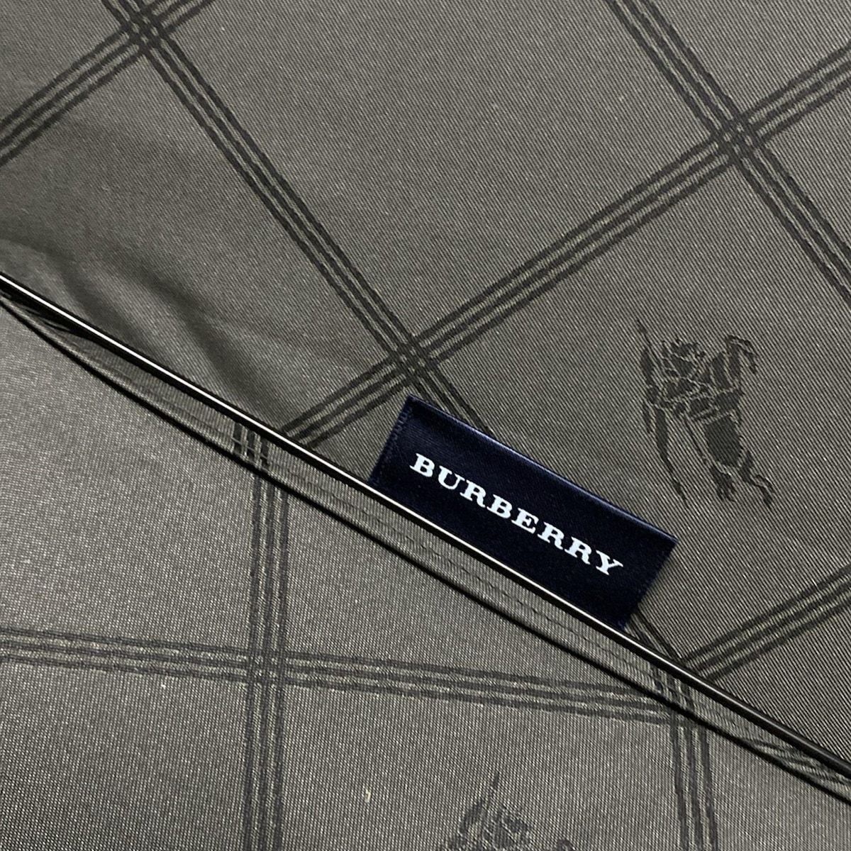 BURBERRY バーバリー 折りたたみ傘 グレー チェック BURBERRY