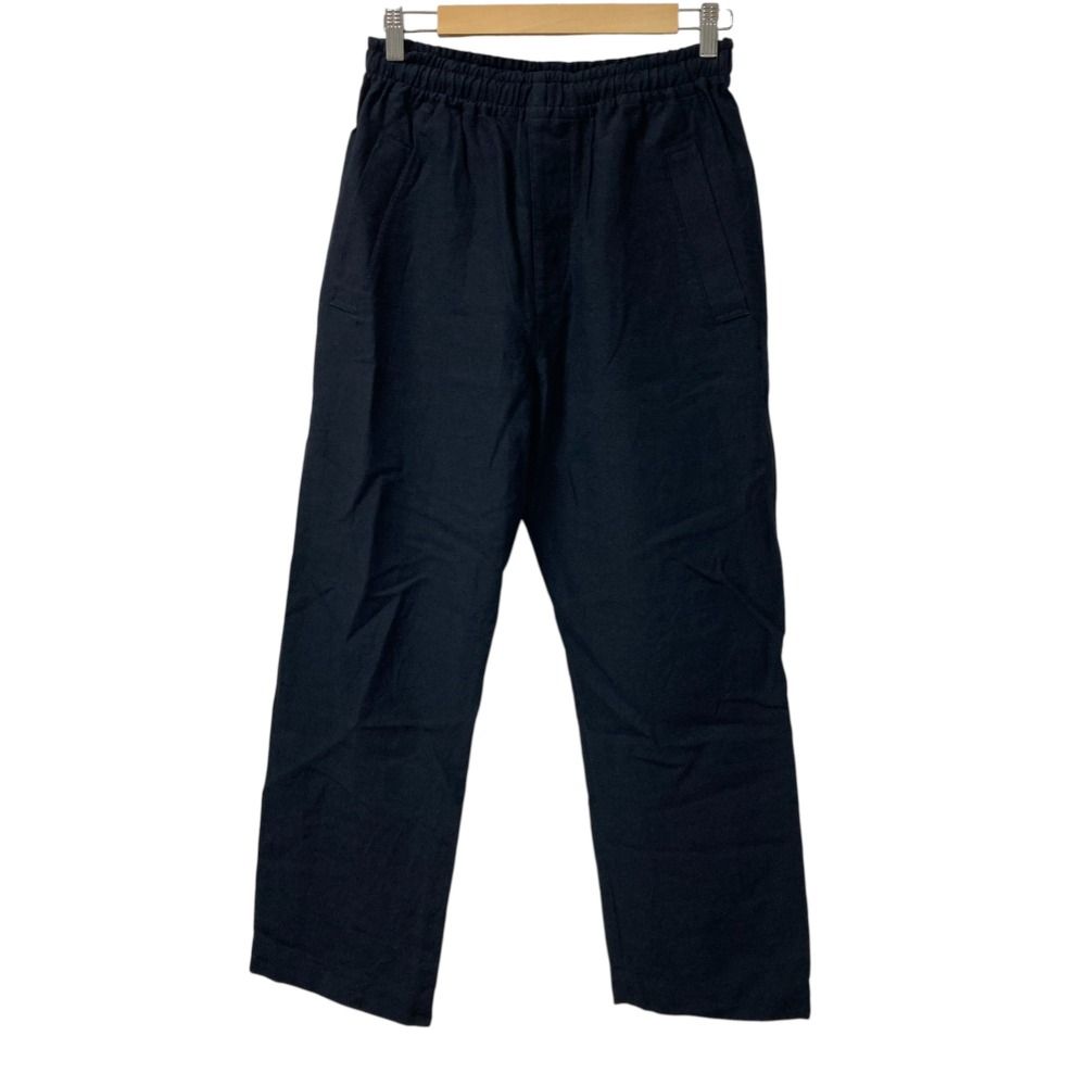 マーガレットハウエル綿麻パンツネイビーＬサイズ日本製未使用 美品 MARGARET HOWELL マーガレットハウエル リネン イージーパンツ