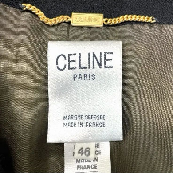 ヴィンテージ フランス製 CELINE セリーヌ 金釦 テーラードジャケット