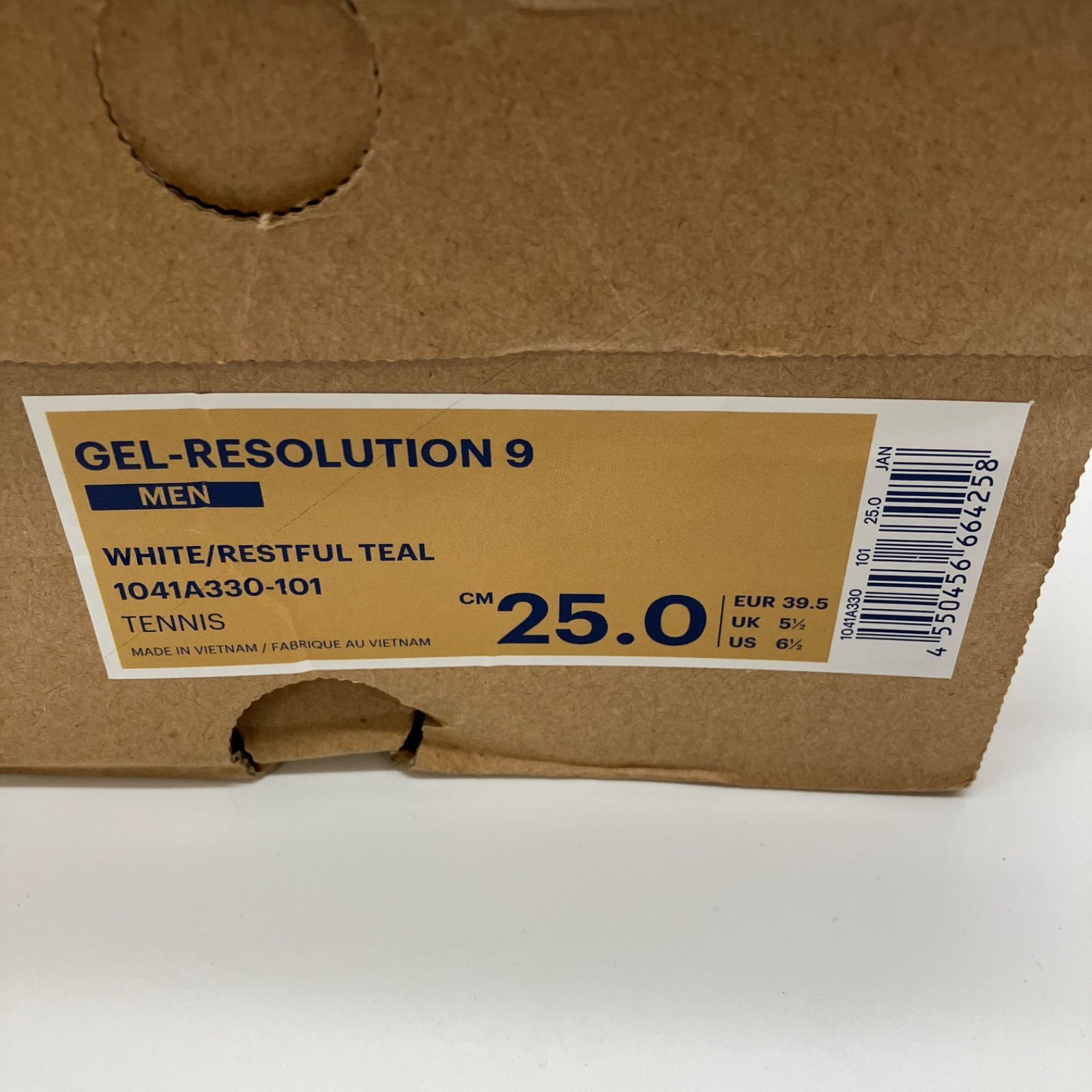 WJ128 アシックス テニスシューズ ゲルレゾリューション 9 1041A330-101 メンズ オールコート 2023AW テニス ソフトテニス 4550456664258