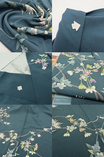 平和屋着物○訪問着 花筏文 暈し染め 金彩 正絹 逸品 AABC5035zg 平和