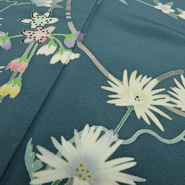 平和屋着物○訪問着 友禅作家物 藤林 松竹梅人物風景文 暈し染め 正絹