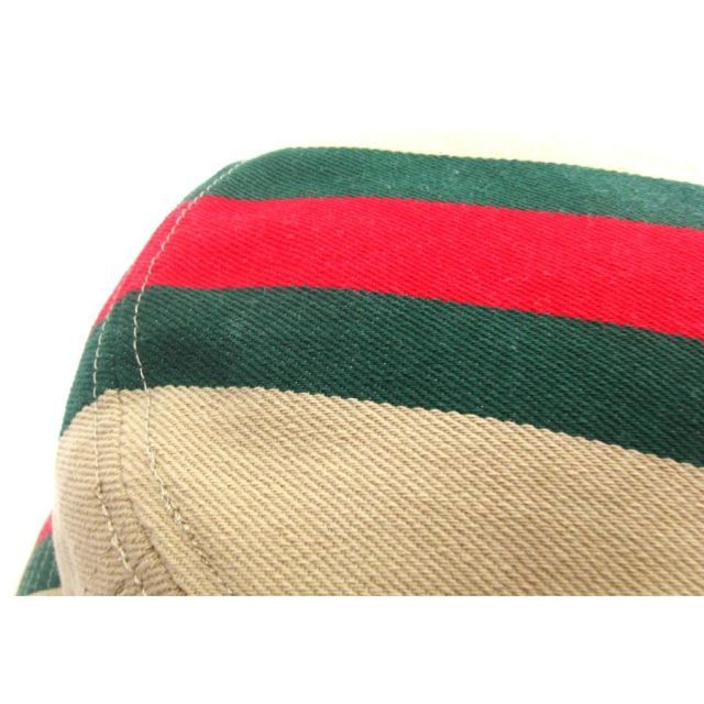 美品　グッチ　GGキャンバス バケットハット　シェリーライン　ハット　帽子 GUCCI(グッチ) GGキャンバス シェリーライン バケットハット