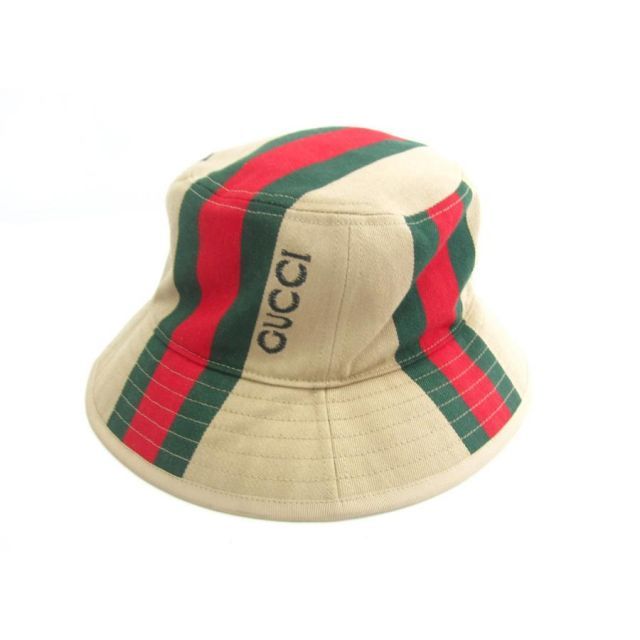 GUCCI バケットハット シェリーライン ブラック L GUCCI グッチ シェリーライン ナイロン バケットハット ブラック L