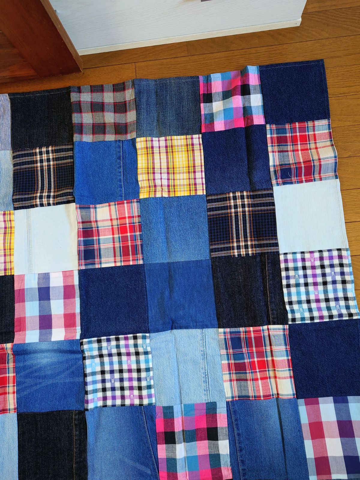 パッチワーク ソファー リメイクカバー パッチワーク ハンドメイド