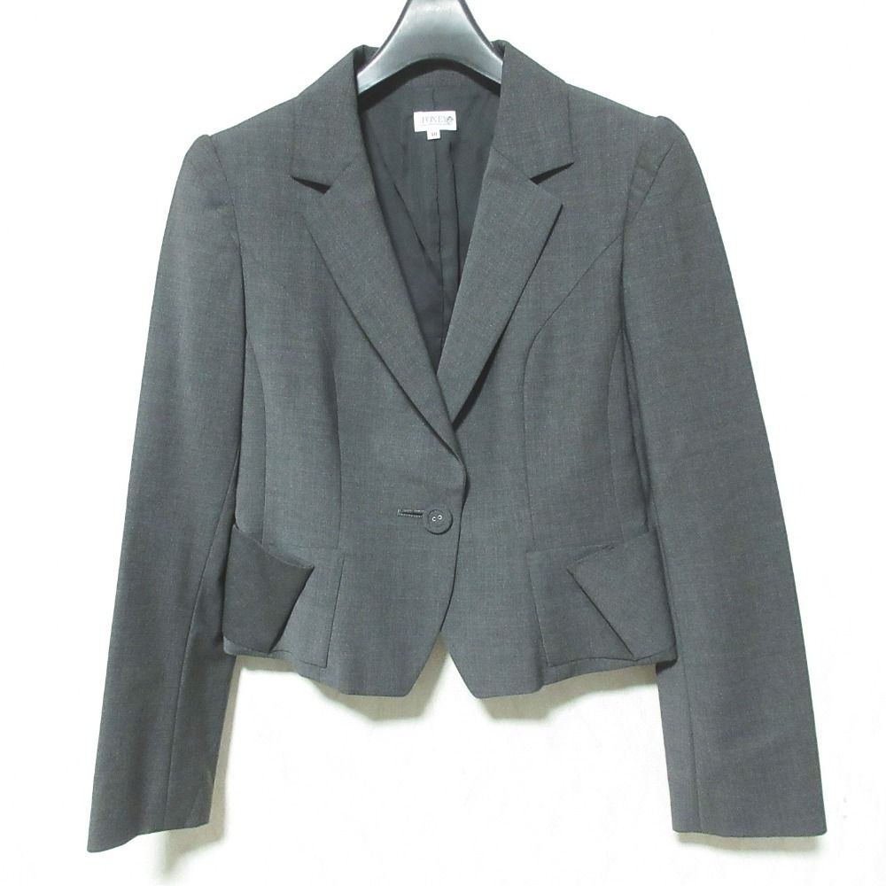 状態良品 フォクシー グレーウールジャケット グレー チンチラファー サイズ40 状態良品 フォクシー グレーウールジャケット グレー チンチラファー