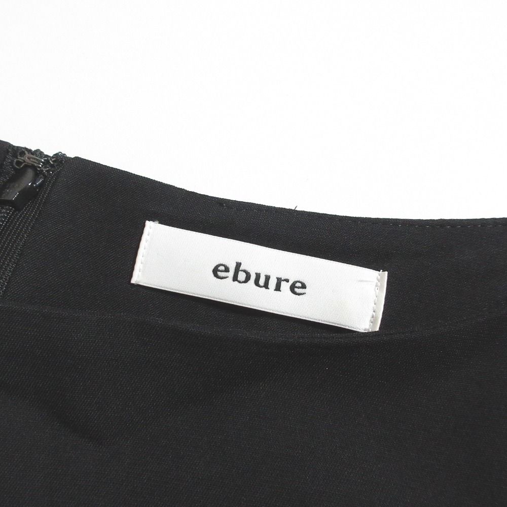 美品 ebure エブール ブラウジング ハーフスリーブ ロングワンピース
