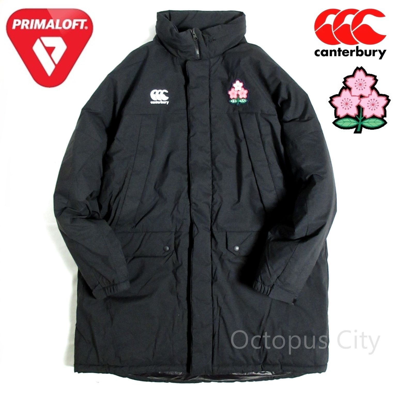 【メンズ M / L / XL / 3L 】未使用 定価52，800円 canterbury カンタベリー ラグビー日本代表モデル ジャパン シールド インシュレーション コート 高機能中綿 プリマロフト 軽量 はっ水 日本代表ア