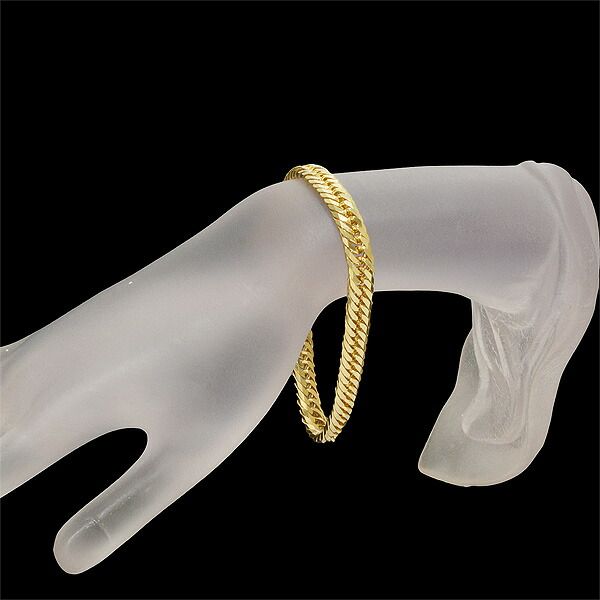 送料無料・返品可♪K18YG 8面トリプル 喜平ブレスレット 20cm 30.3g A