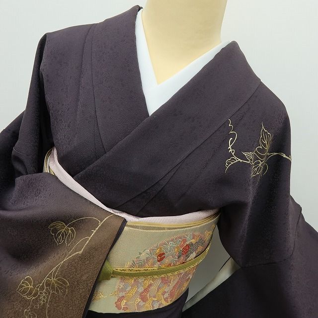 六花-RIKKA- 美品 正絹 刺繍 トールサイズ 葡萄蔓草 ブドウ 訪問着