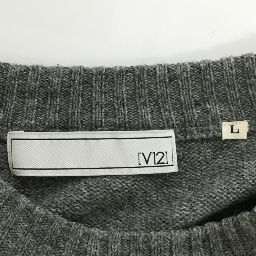 V12 メンズLサイズ　ニット サイズ：L V12 ヴィトゥエルヴ 裏地付き ニットセーター ブラック系