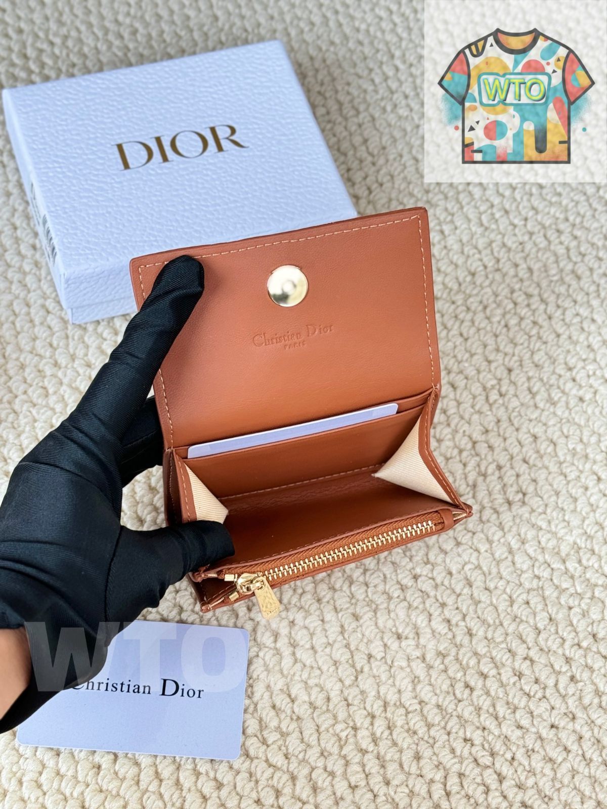 今日特価】My Dior Glycine ウォレット, ラズベリーピンク, 藤の花