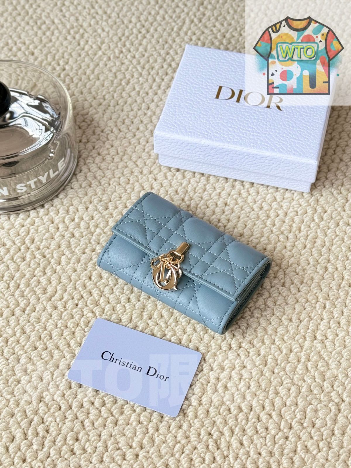 今日特価】My Dior Glycine ウォレット, ラズベリーピンク, 藤の花