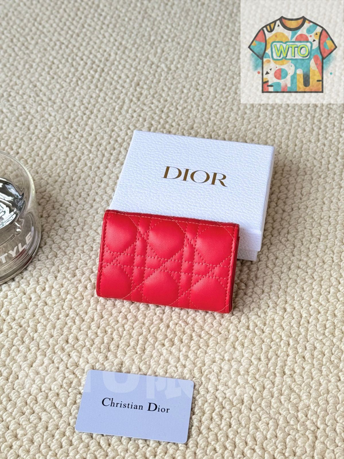 今日特価】My Dior Glycine ウォレット, ラズベリーピンク, 藤の花
