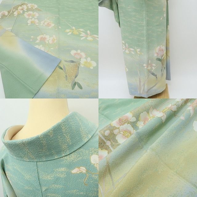 六花-RIKKA- 美品 正絹 金駒刺繡 トールサイズ 胡蝶蘭 訪問着 手縫い