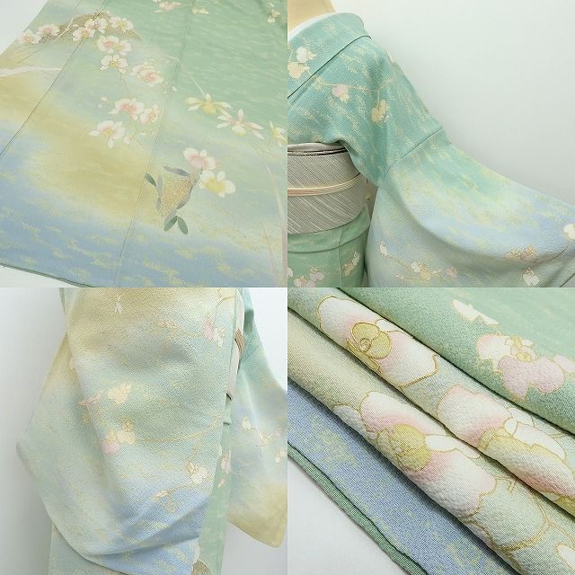 六花-RIKKA- 美品 正絹 金駒刺繡 トールサイズ 胡蝶蘭 訪問着 手縫い