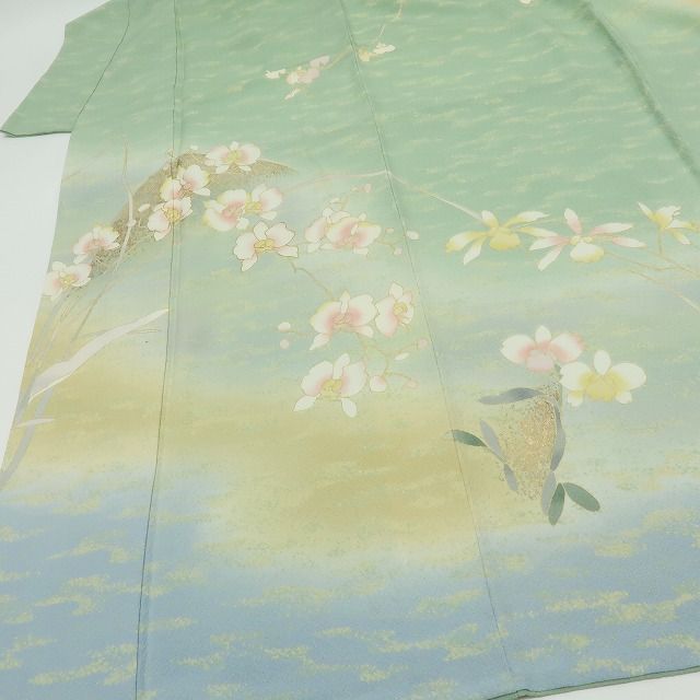 六花-RIKKA- 美品 正絹 金駒刺繡 トールサイズ 胡蝶蘭 訪問着 手縫い