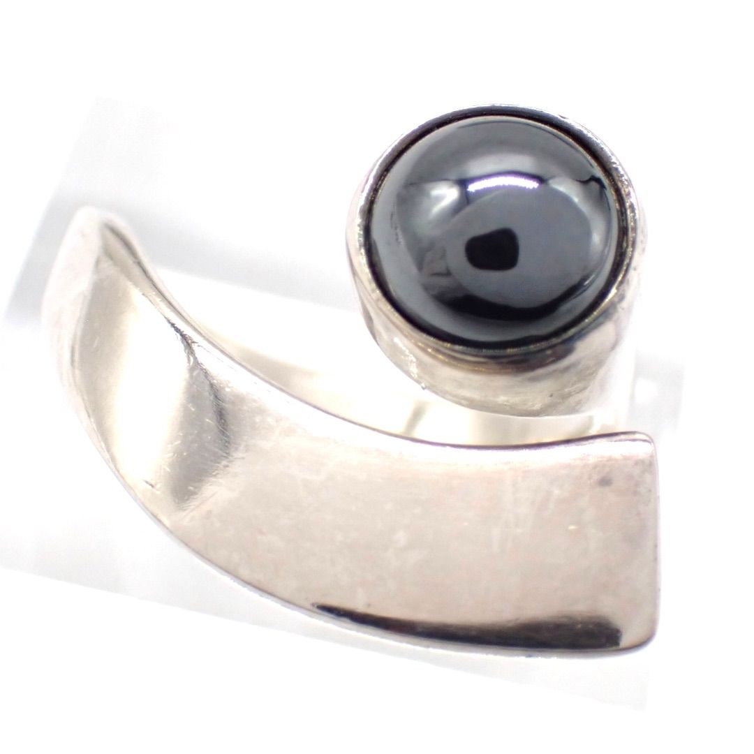 E2896 美品 ジョージジェンセン SV925 ヘマタイト リング 指輪 E2896