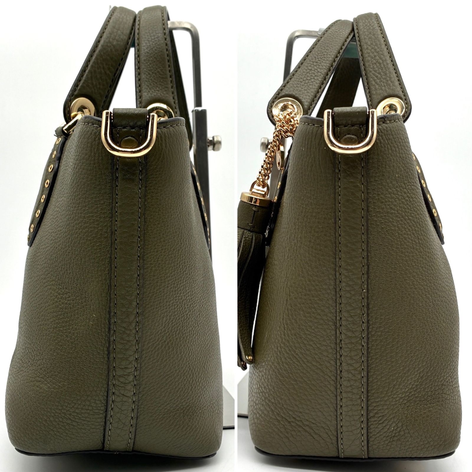 美品ꕥマイケルコース ショルダーバッグ ブルックリン ロゴ金具 レザー 2way 極美品 MICHAELKORS マイケルコース ブルックリン 2way ハンドバッグ