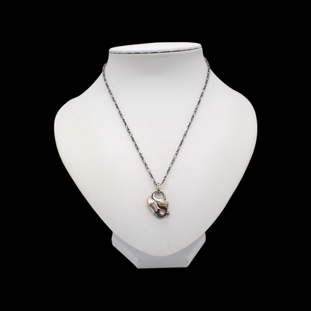 ジョージジェンセン Georg Jensen 1999 ローズクォーツ イヤー