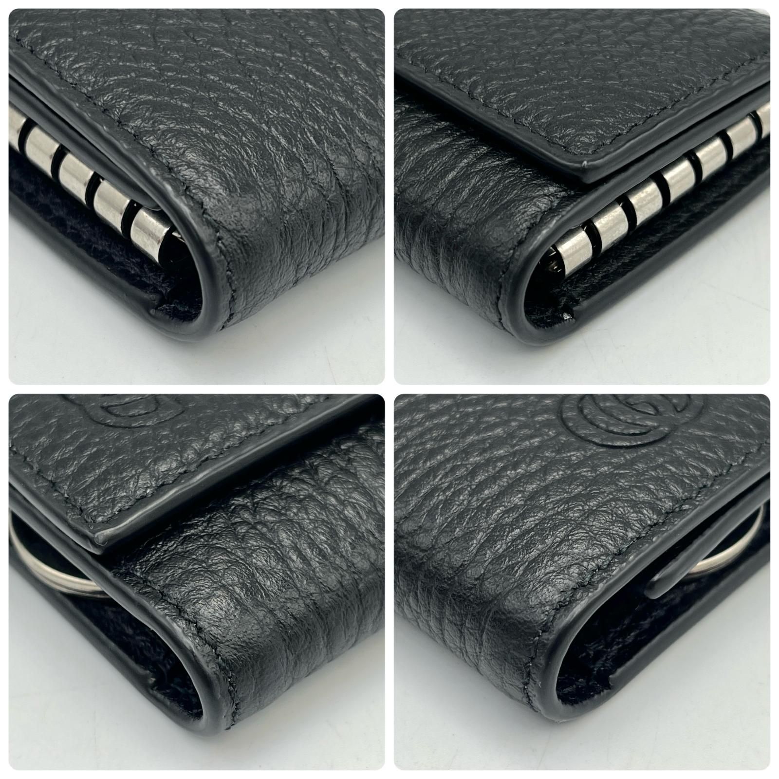 ☆ グッチ GUCCI キーケース GGマーモント 6連 ダブルG レザー