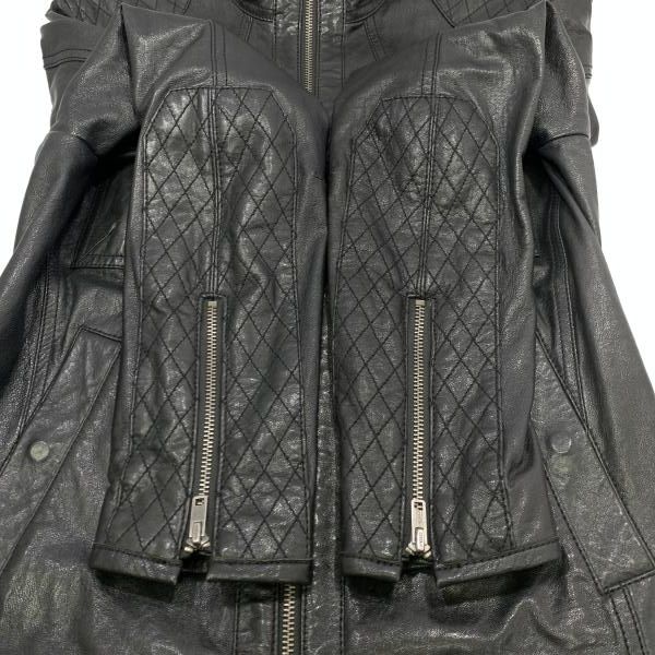 JOSEPH HOMME ラムレザー ステッチデザイン シングルライダース