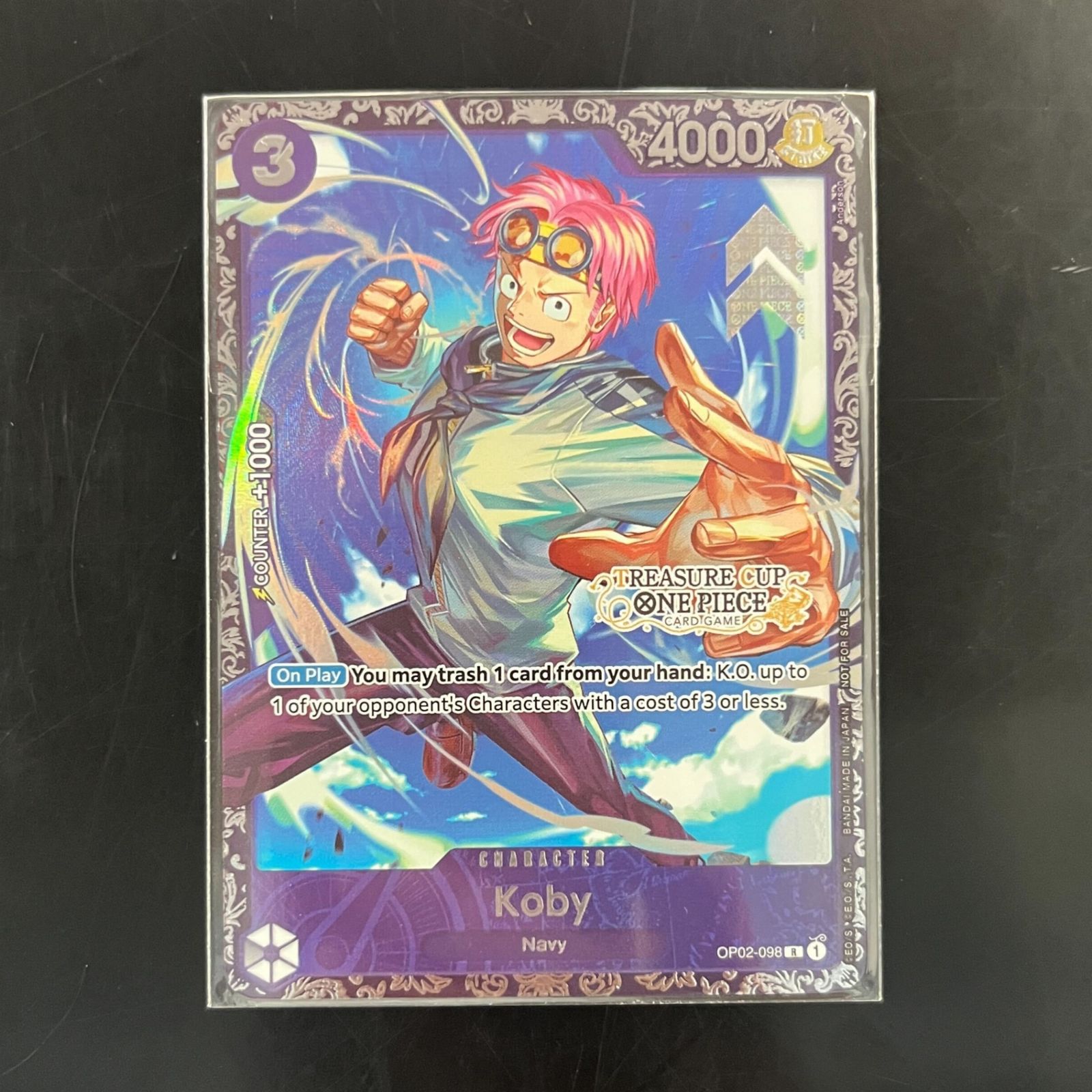 ワンピースカード コビー treasure cup プロモカード　英語版 未開封] コビー (R☆) {黒} <OP02-098> [英語/Treasure Cup] - メルカリ