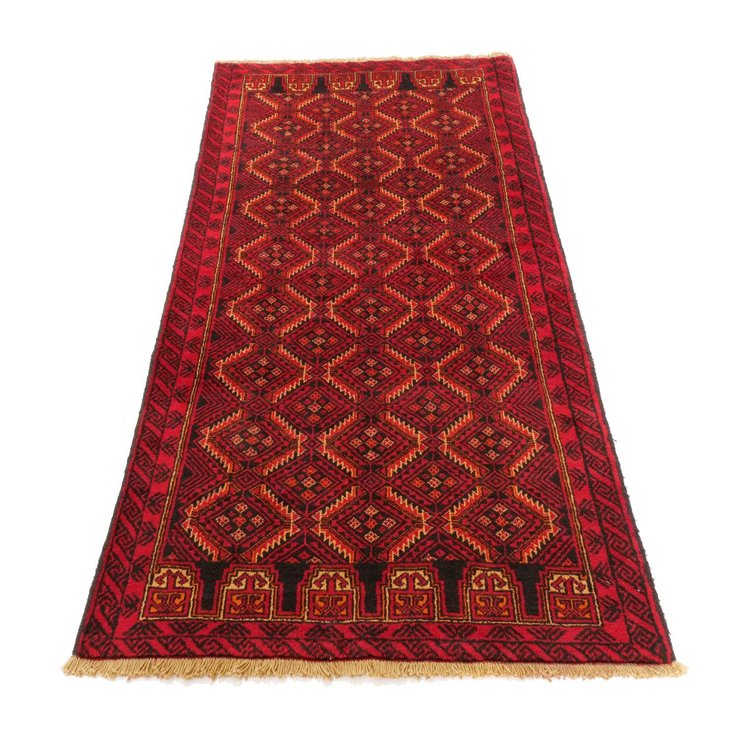 212×105 ヴィンテージラグ　バルーチ　手織ラグ 212×105 ヴィンテージラグ バルーチ 手織ラグ 212×105 ヴィンテージ