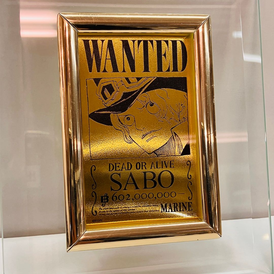 ワンピース サボの手配書 純金 ゴールドカード 完全受注生産 シリアル