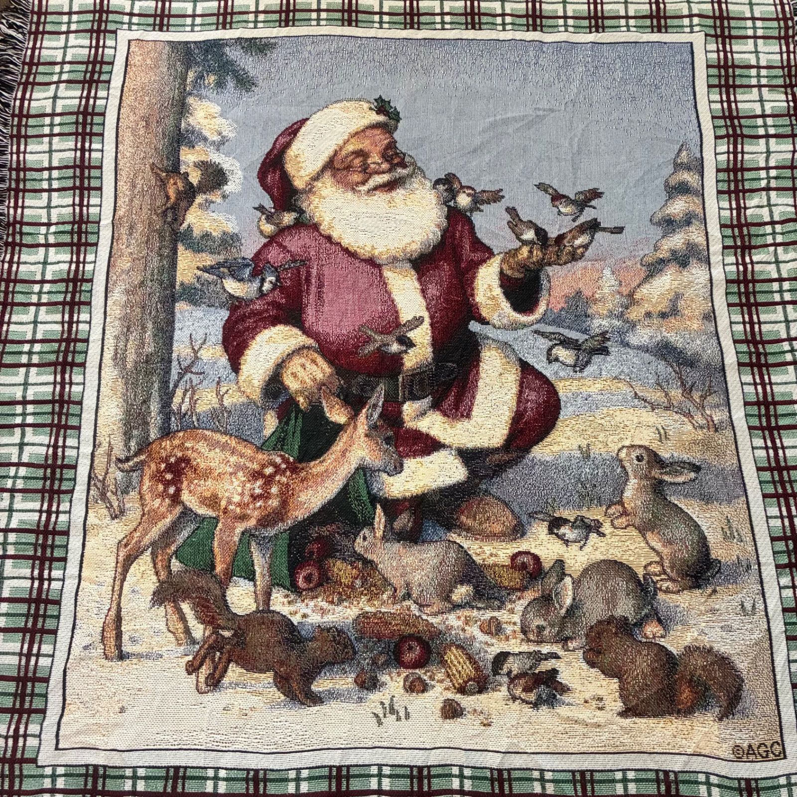 🎁USA モホークホーム製 ヴィンテージ クリスマス タペストリー