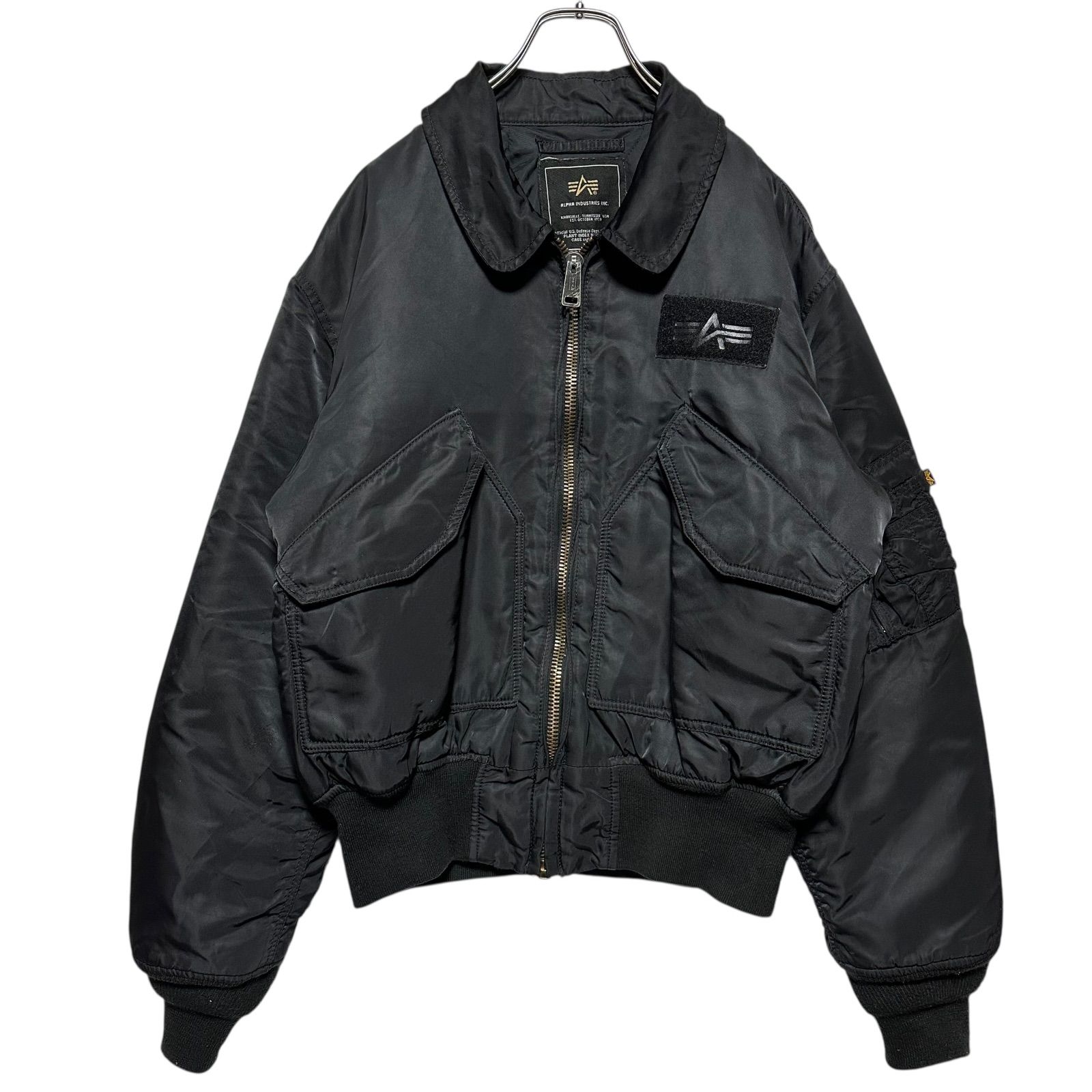 CWU-45P ALPHA フライトジャケット 刺繍ワッペン ネイビー L CWU-45⁄P